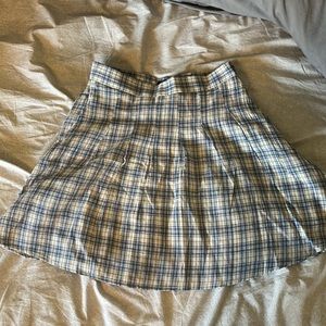 NWT plaid pleated skirt